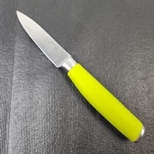 Fiesta 3.5" Paring Knife Colorful Chartreuse Green Rubber Handle Stainless Steel